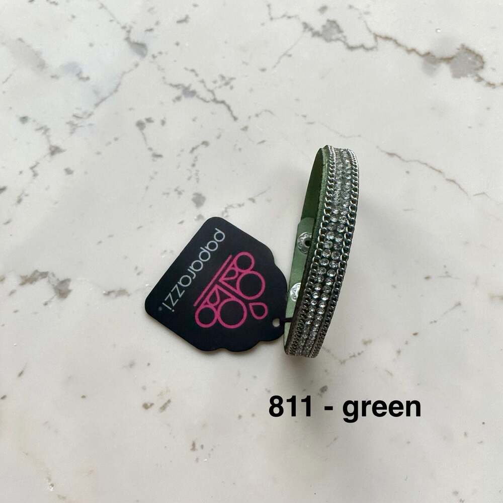 Paparazzi "Babe Bling" Green Snap Bracelet